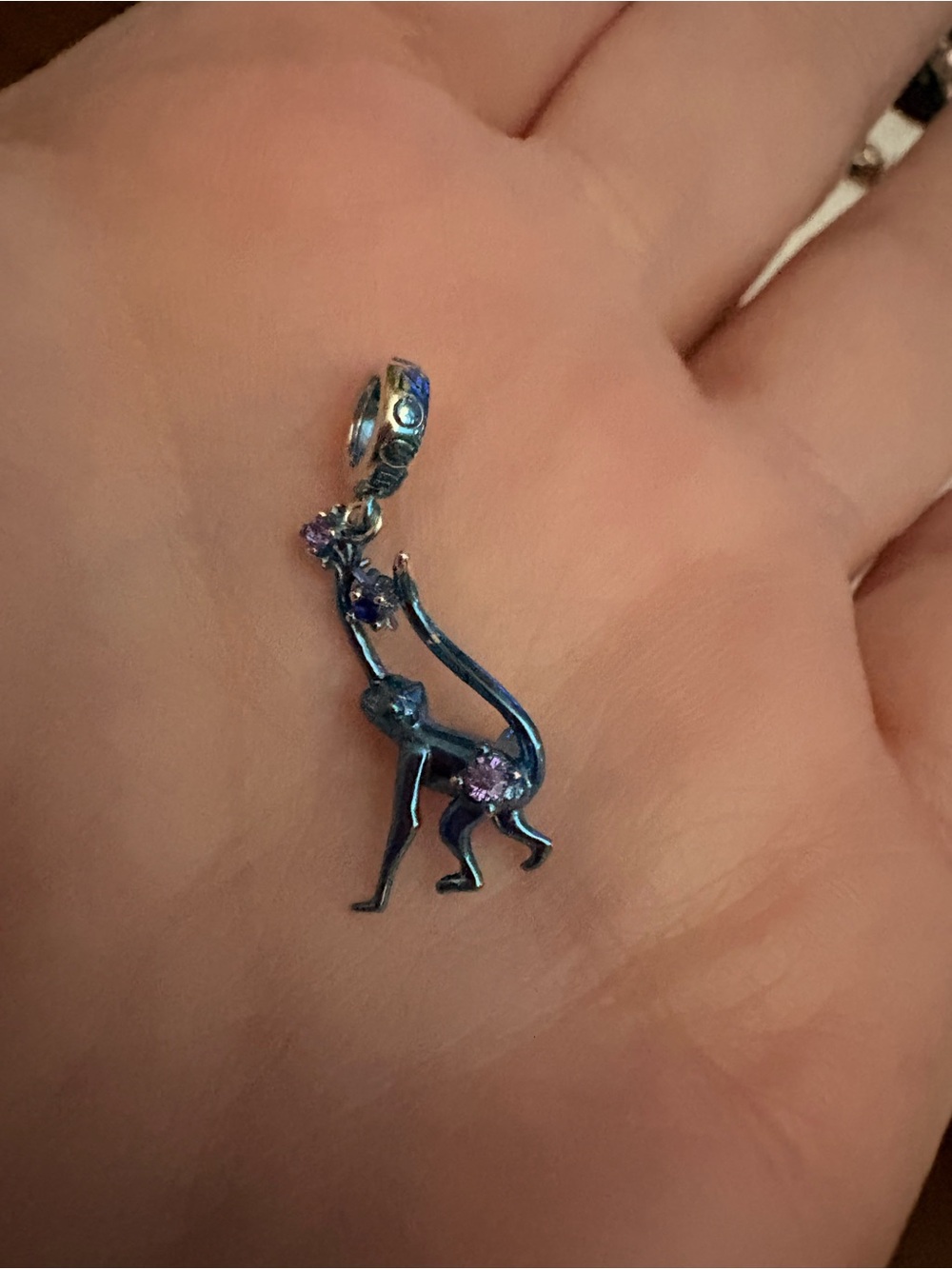 Gnoce blue monkey dangling charm